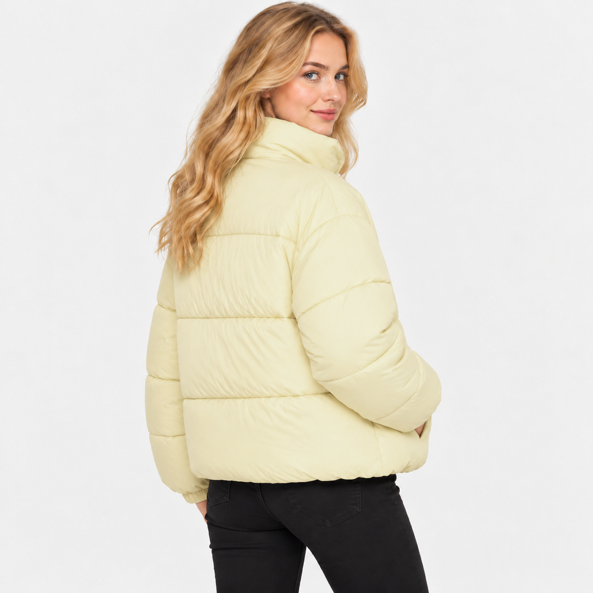 NAJAS | Women’s Puffer Jacket Cotton Filled Stand Collar Winter Outerwear