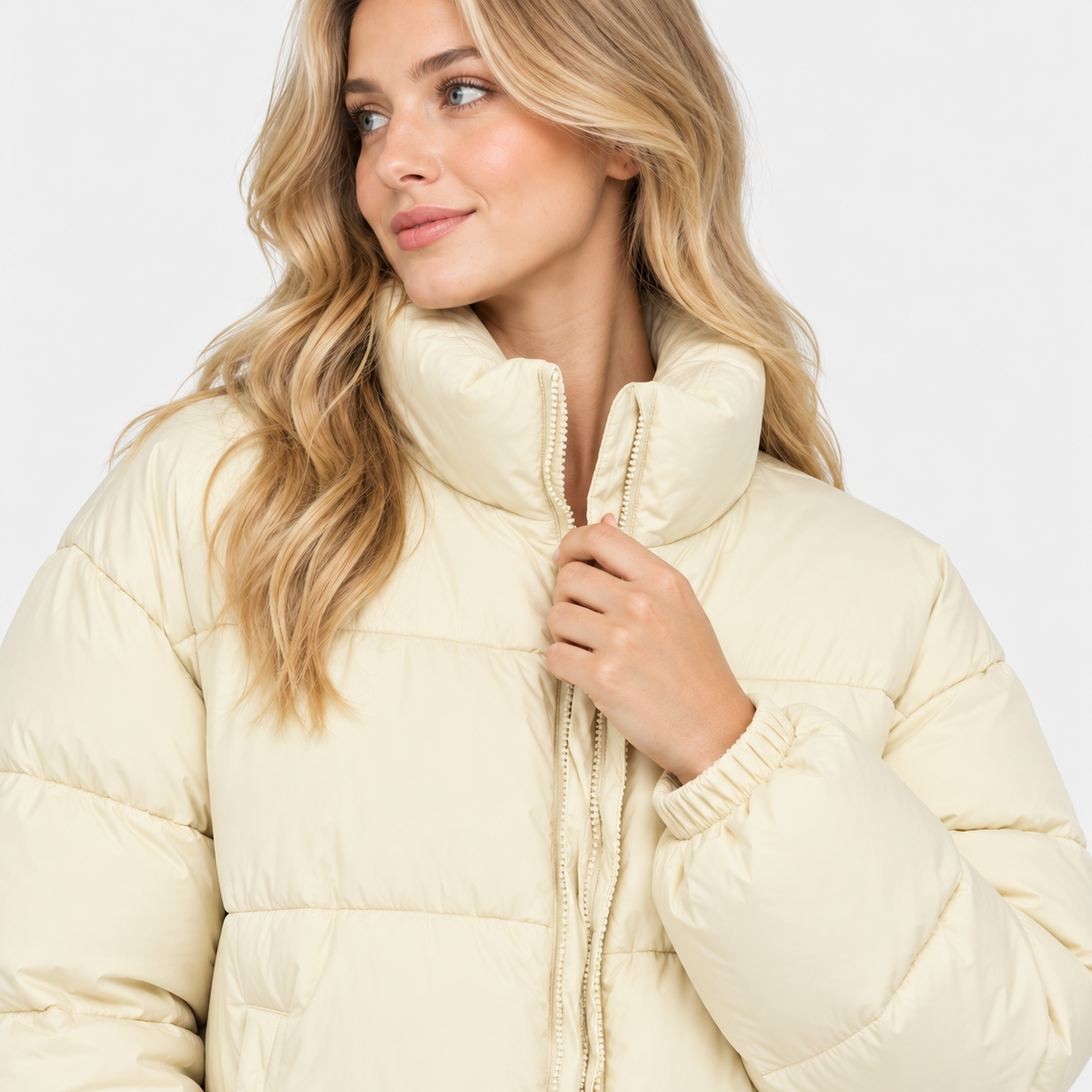 NAJAS | Women’s Puffer Jacket Cotton Filled Stand Collar Winter Outerwear