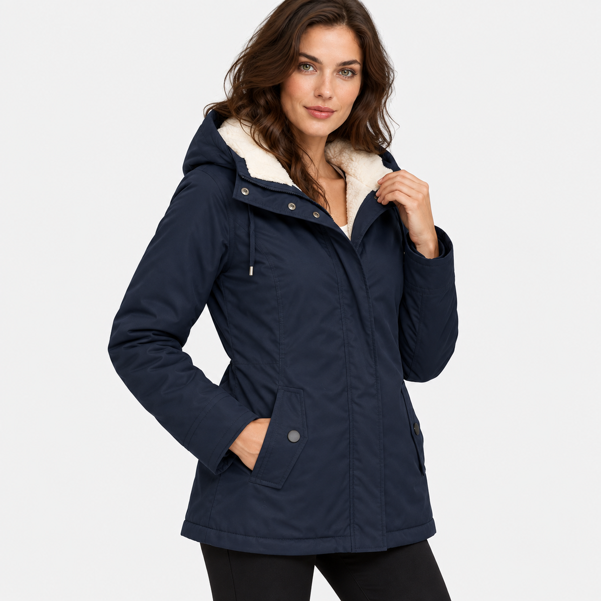 NAJAS | Women’s Fleece Lined Hooded Jacket Warm Winter Coat