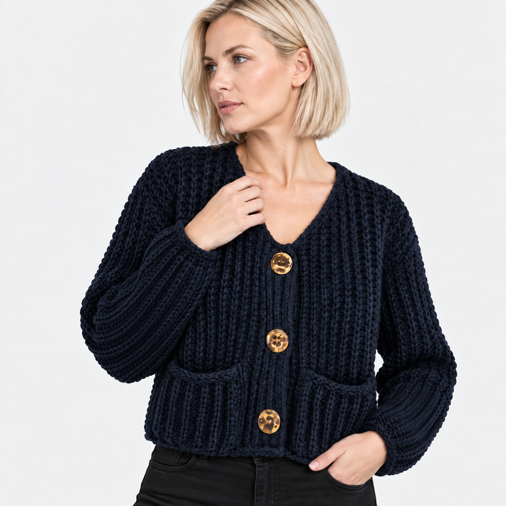 NAJAS | Women’s Single Breasted Coat Double Pocket Elegant Outerwear