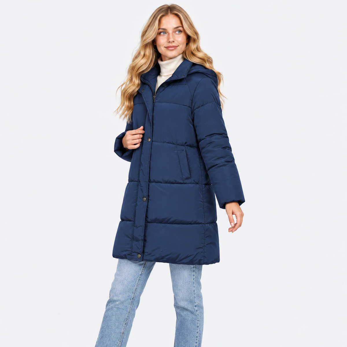 NAJAS | Women's Hooded Puffer Jacket with Regular Fit and Pockets