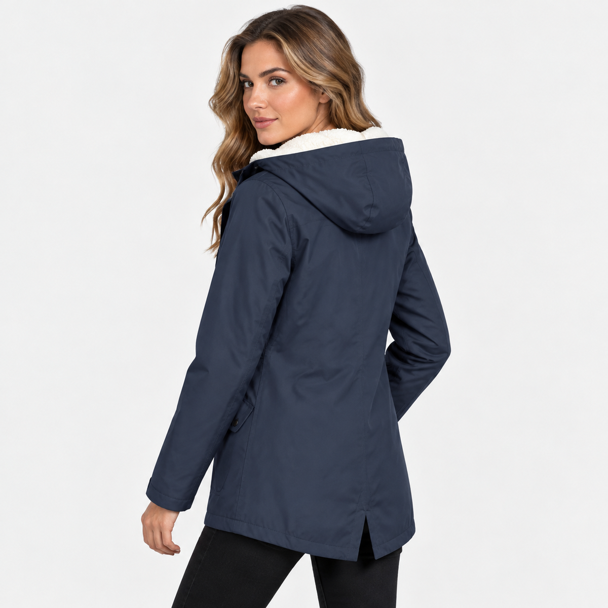 NAJAS | Women's Fleece Lined Hooded Jacket Windproof Winter Outerwear