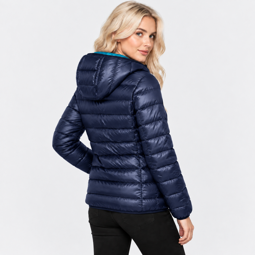 NAJAS | Women’s Duck Down Jacket Nylon Hooded Lightweight Winter Coat