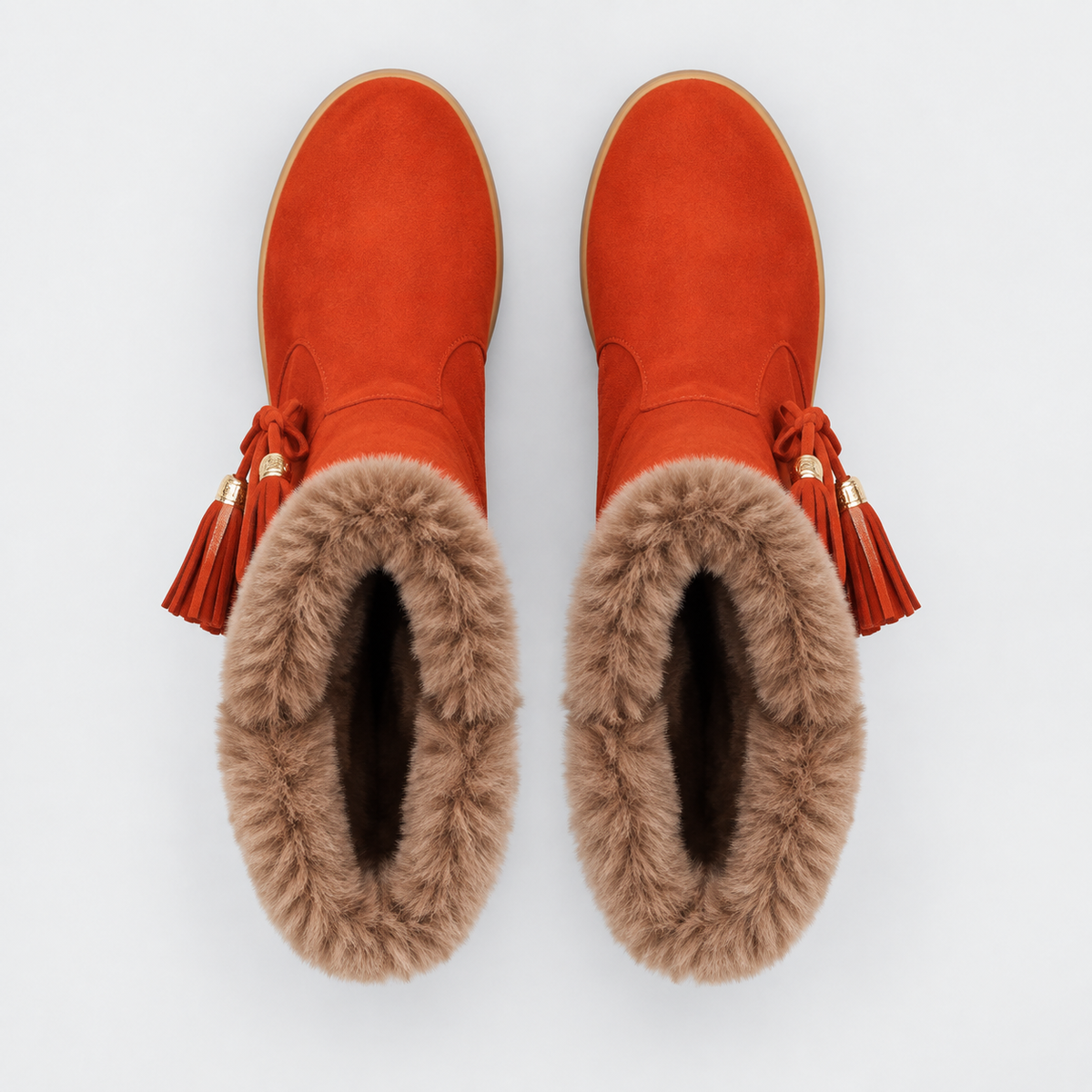 NAJAS | Women’s Winter Knight Boots Warm Plush Lined Wedge Heel Shoes