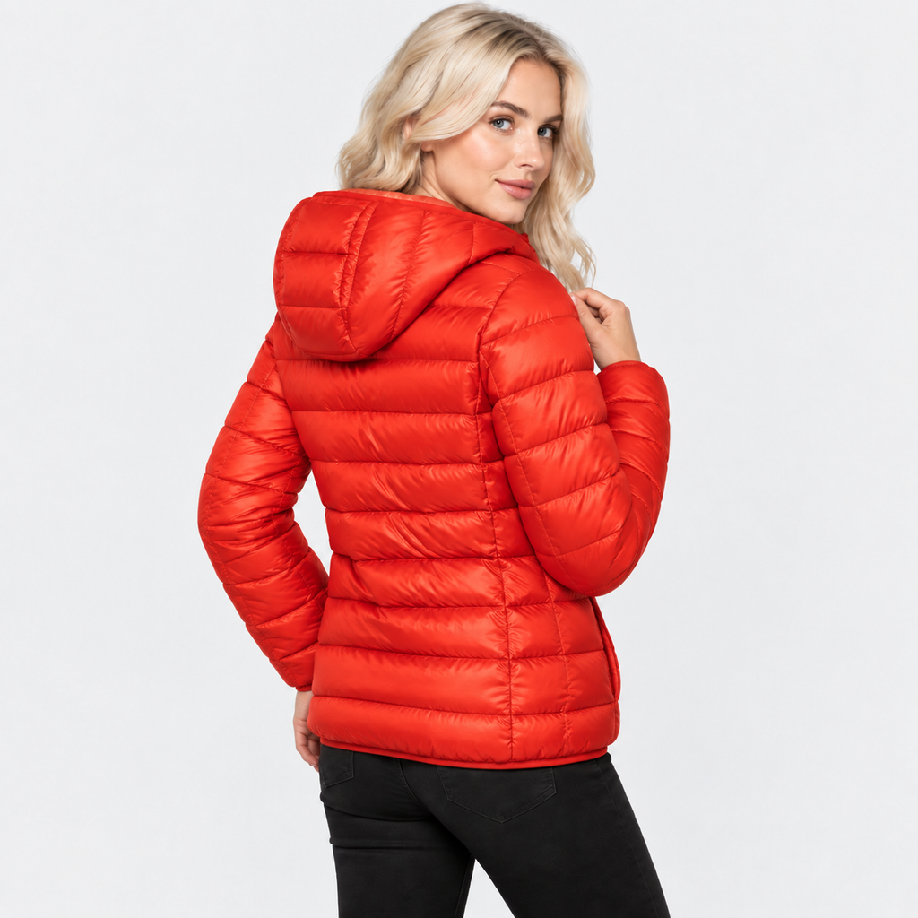 NAJAS | Women’s Duck Down Jacket Nylon Hooded Lightweight Winter Coat