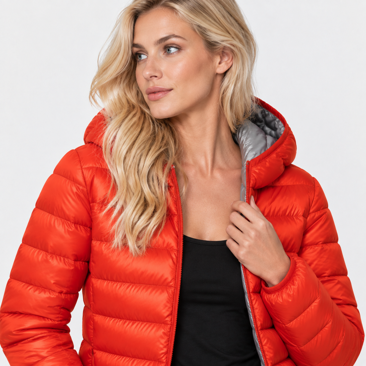 NAJAS | Women’s Duck Down Jacket Nylon Hooded Lightweight Winter Coat