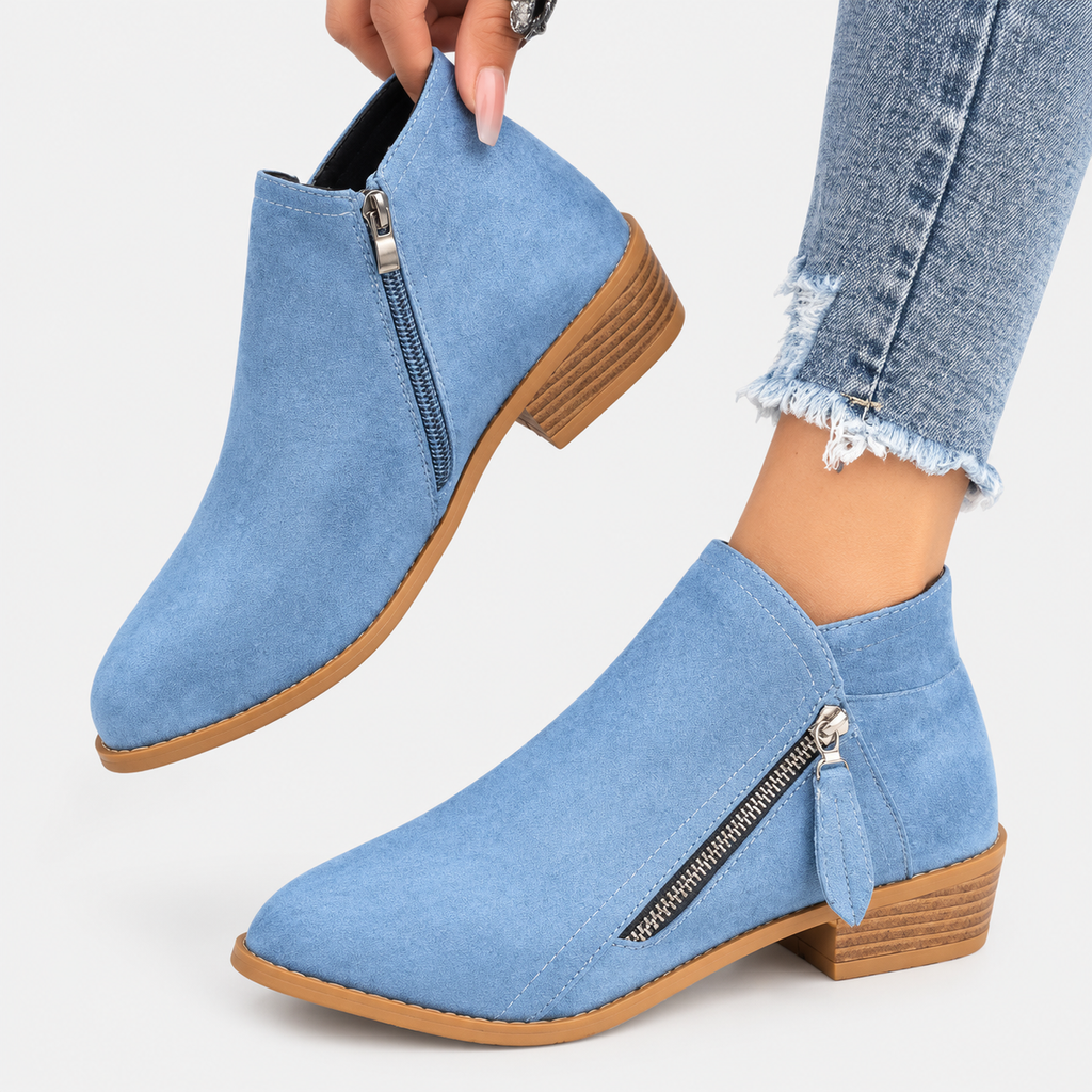 NAJAS | Women’s Suede Ankle Boots Wedge Heel Warm Winter Fashion Boots