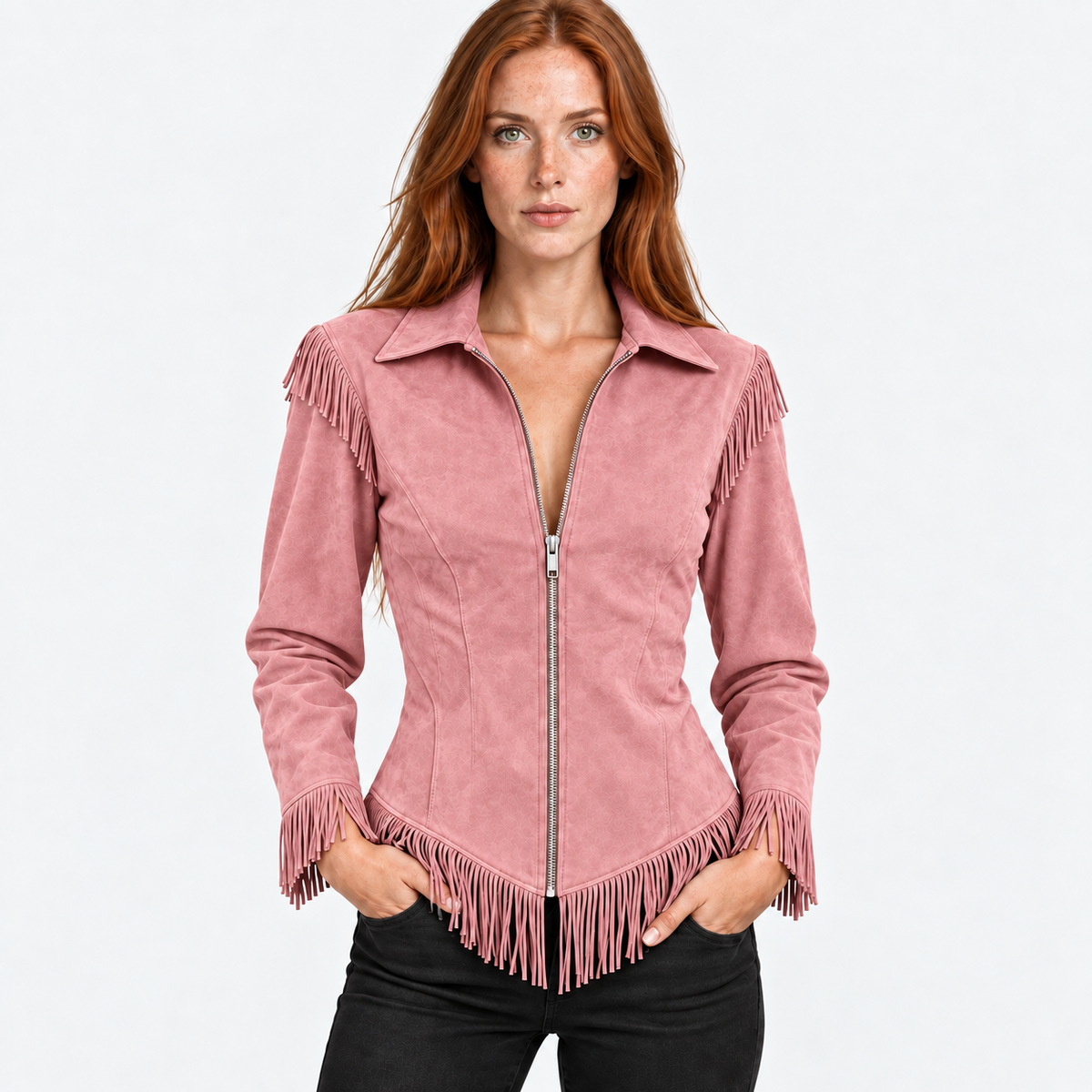 NAJAS | Women’s Vintage Tassel Jacket Slim Fit Fashion Coat