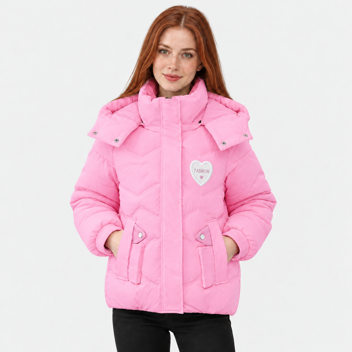 NAJAS | Women's Padded Jacket Thick Cotton Filled Short Winter Coat