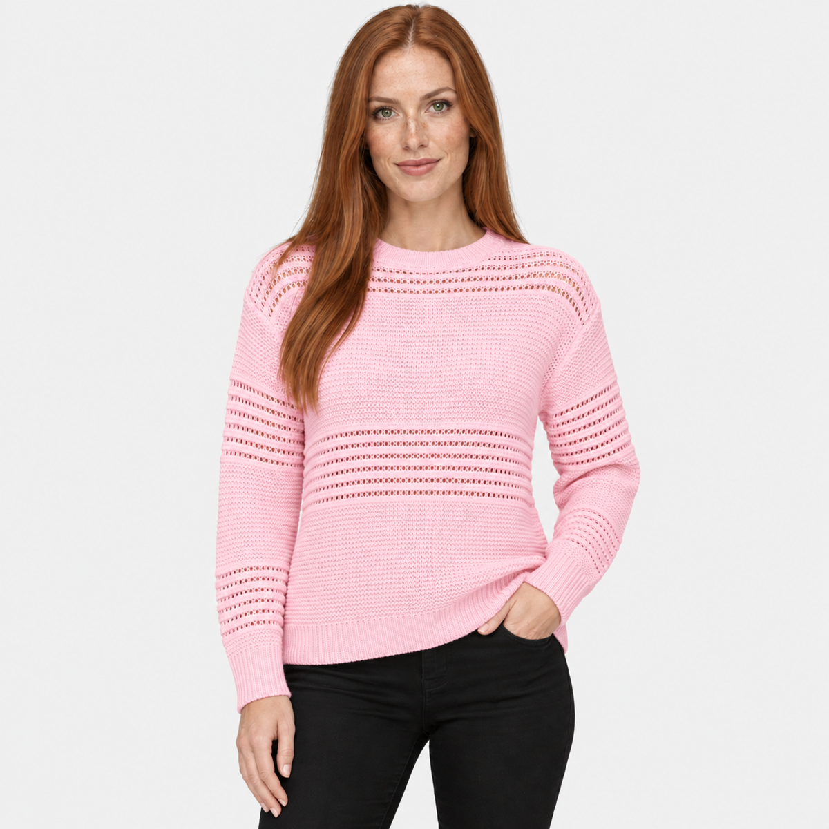 NAJAS | Women’s Long Sleeve Knit Sweater Minimalist Casual Top