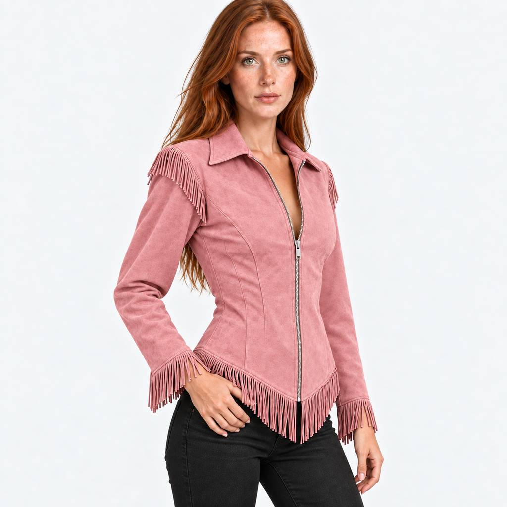 NAJAS | Women’s Vintage Tassel Jacket Slim Fit Fashion Coat