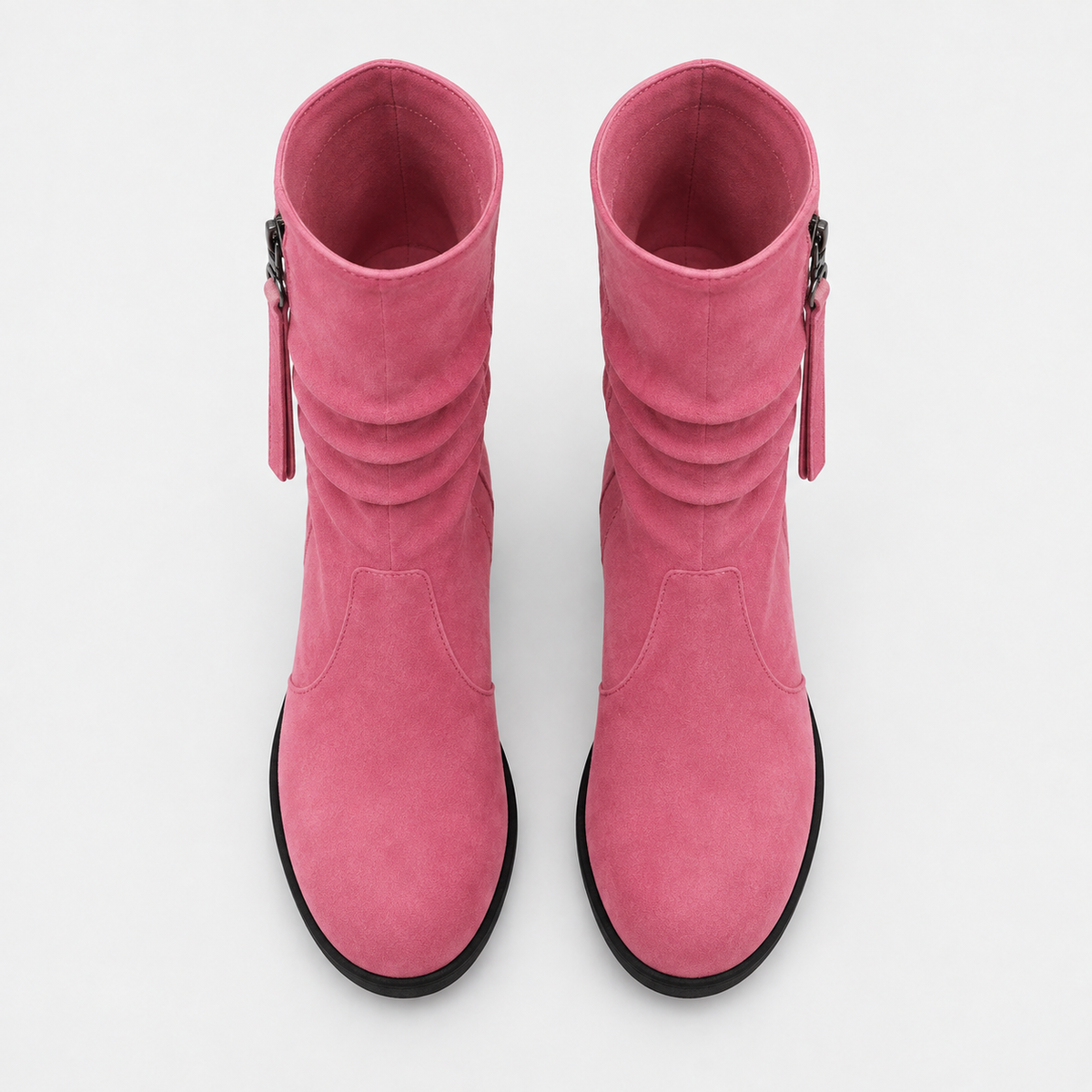 NAJAS | Women’s Suede Chelsea Boots Wedge Heel Waterproof Platform Shoes