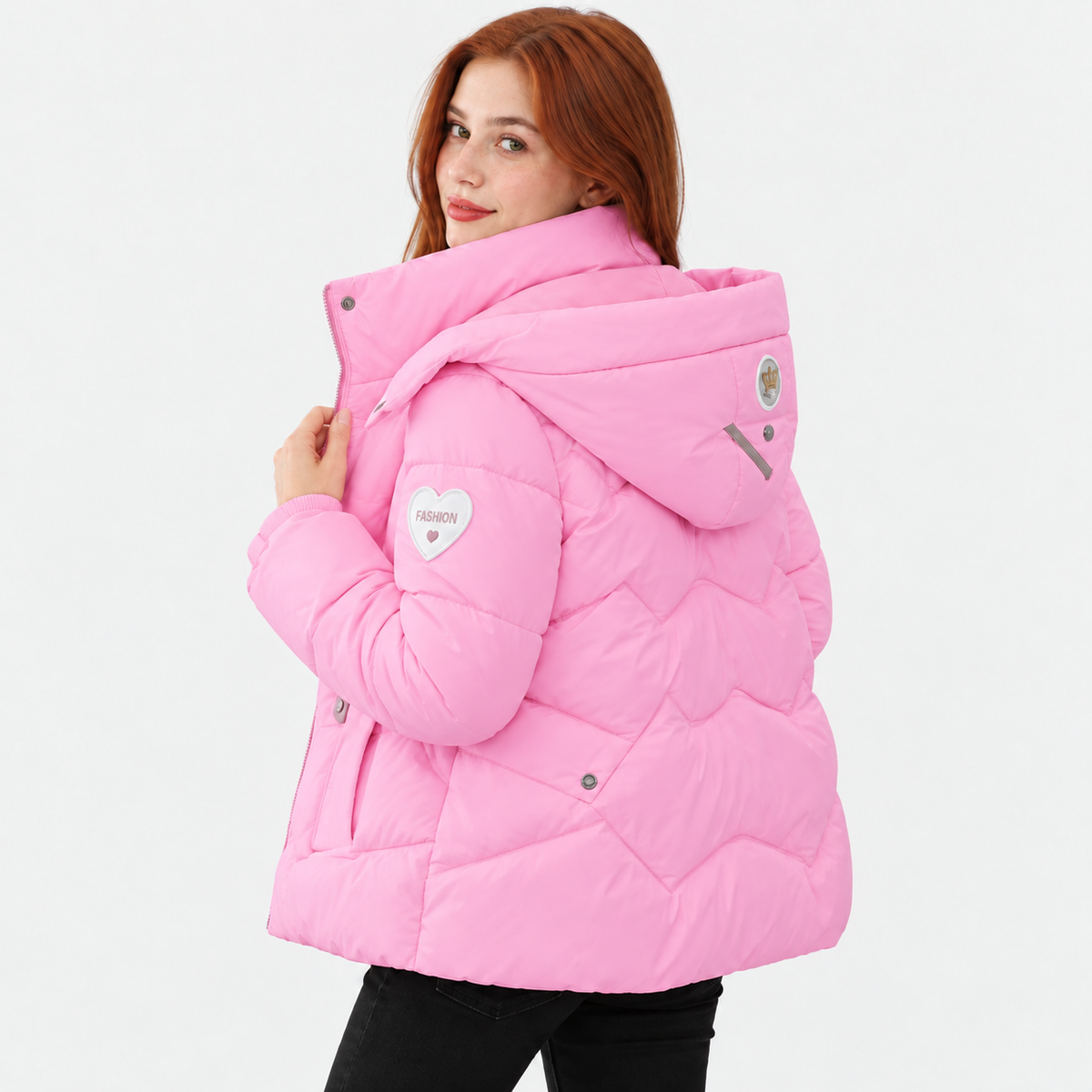 NAJAS | Women's Padded Jacket Thick Cotton Filled Short Winter Coat