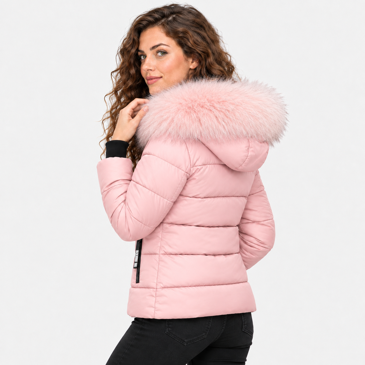 NAJAS | Women's Plus Size Padded Winter Coat with Fur Collar