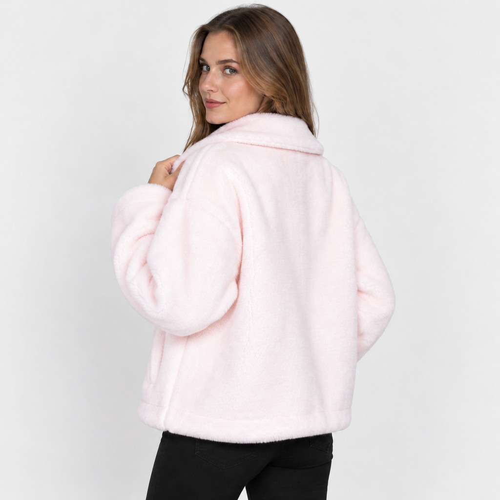 NAJAS | Women's Fleece Coat Plush Lapel Collar Warm Winter Jacket