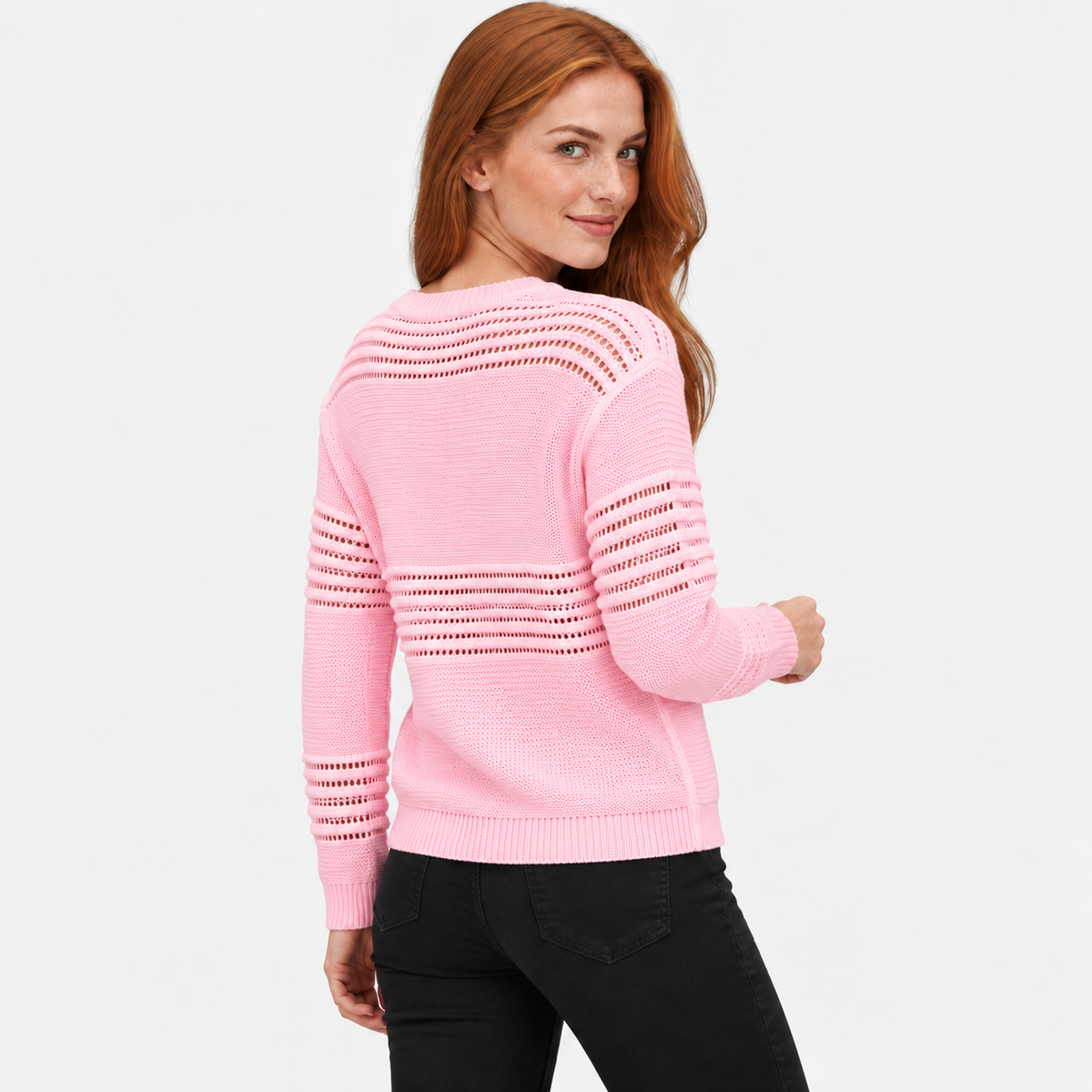 NAJAS | Women’s Long Sleeve Knit Sweater Minimalist Casual Top