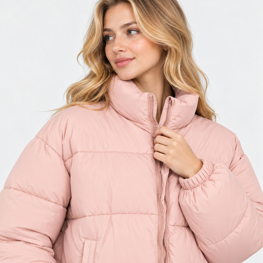 NAJAS | Women’s Puffer Jacket Cotton Filled Stand Collar Winter Outerwear