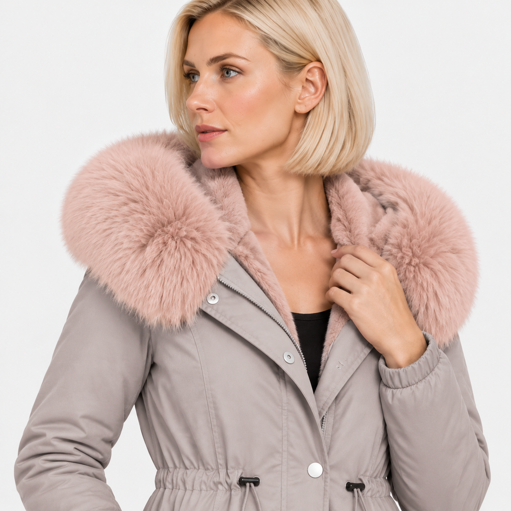 NAJAS | Women's Plush Hooded Jacket Drawstring Warm Winter Outerwear