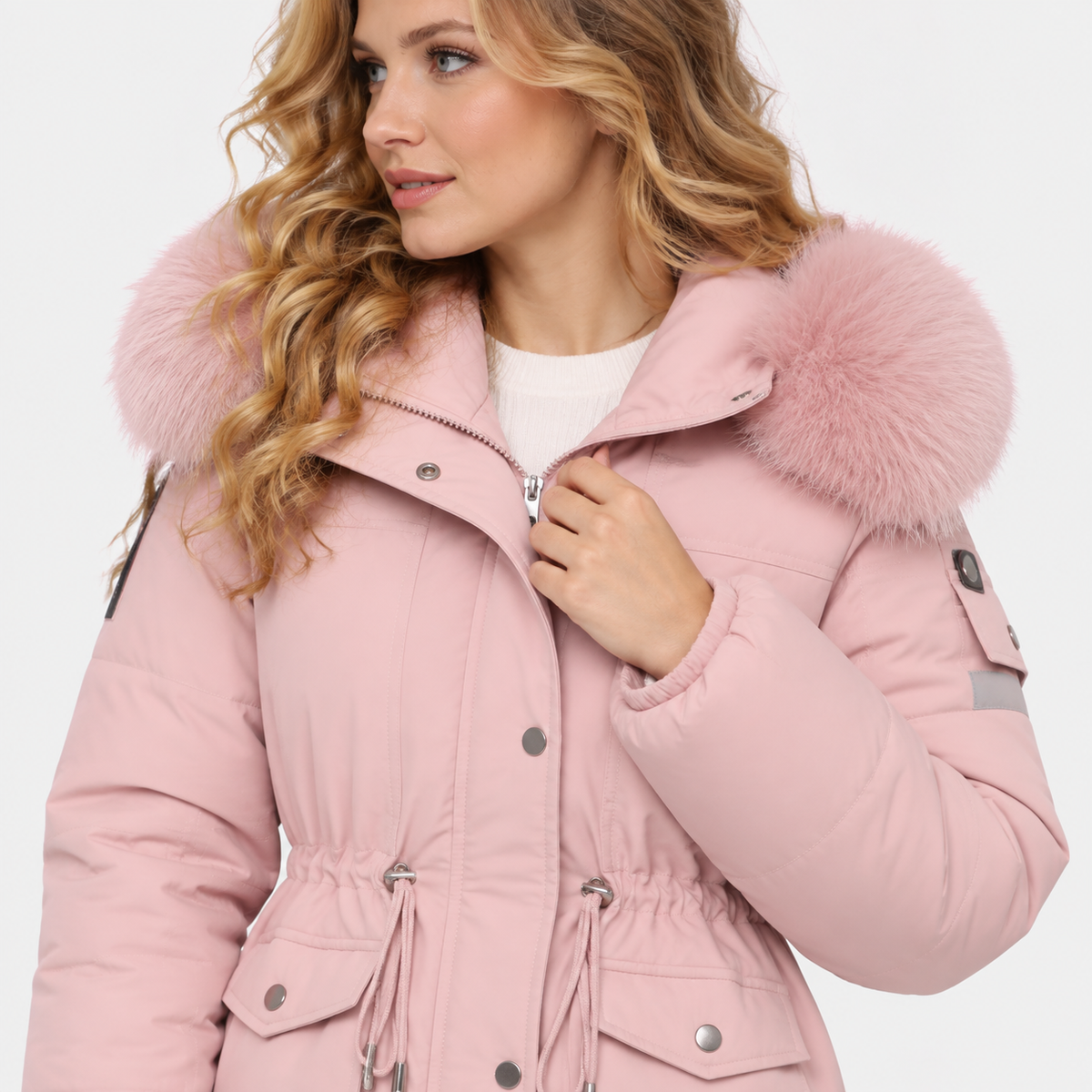 NAJAS | Women’s Velvet Padded Winter Jacket Thick Warm Casual Coat