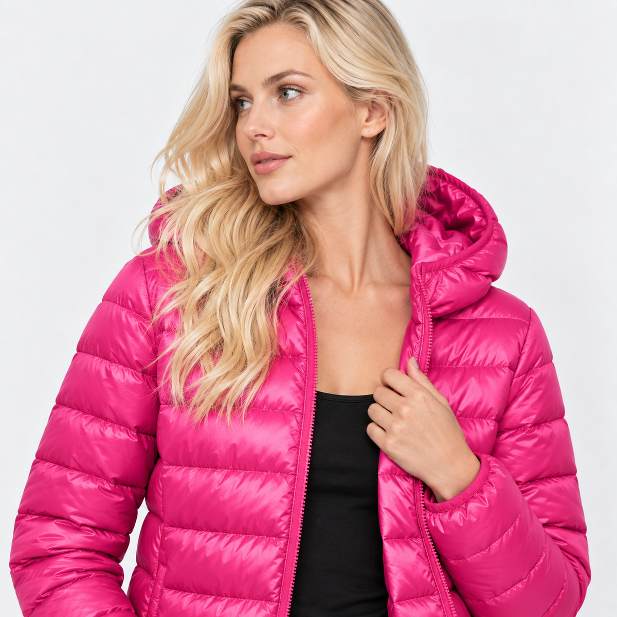 NAJAS | Women’s Duck Down Jacket Nylon Hooded Lightweight Winter Coat