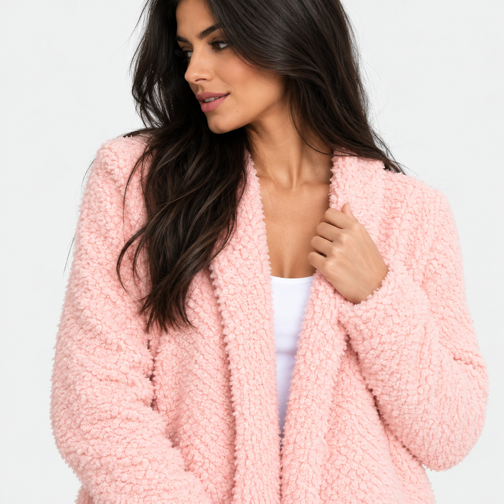 NAJAS | Women's Cotton Blend Hooded Cardigan Jacket with Loose Fit