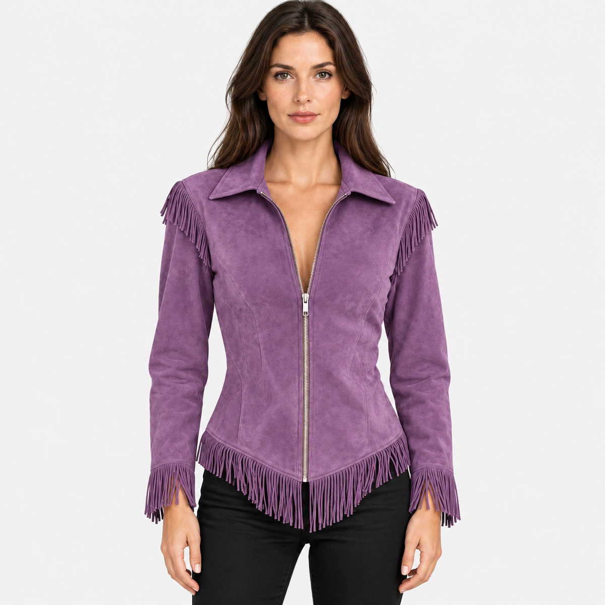 NAJAS | Women’s Vintage Tassel Jacket Slim Fit Fashion Coat
