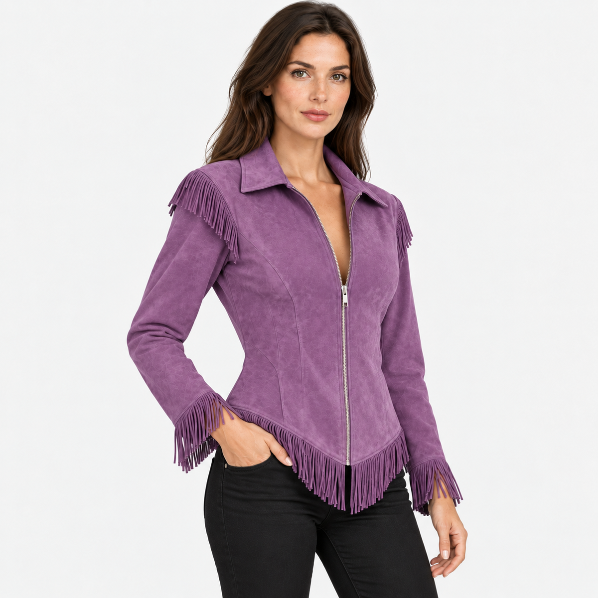 NAJAS | Women’s Vintage Tassel Jacket Slim Fit Fashion Coat
