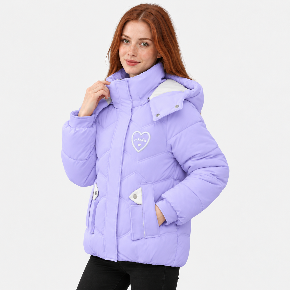 NAJAS | Women's Padded Jacket Thick Cotton Filled Short Winter Coat