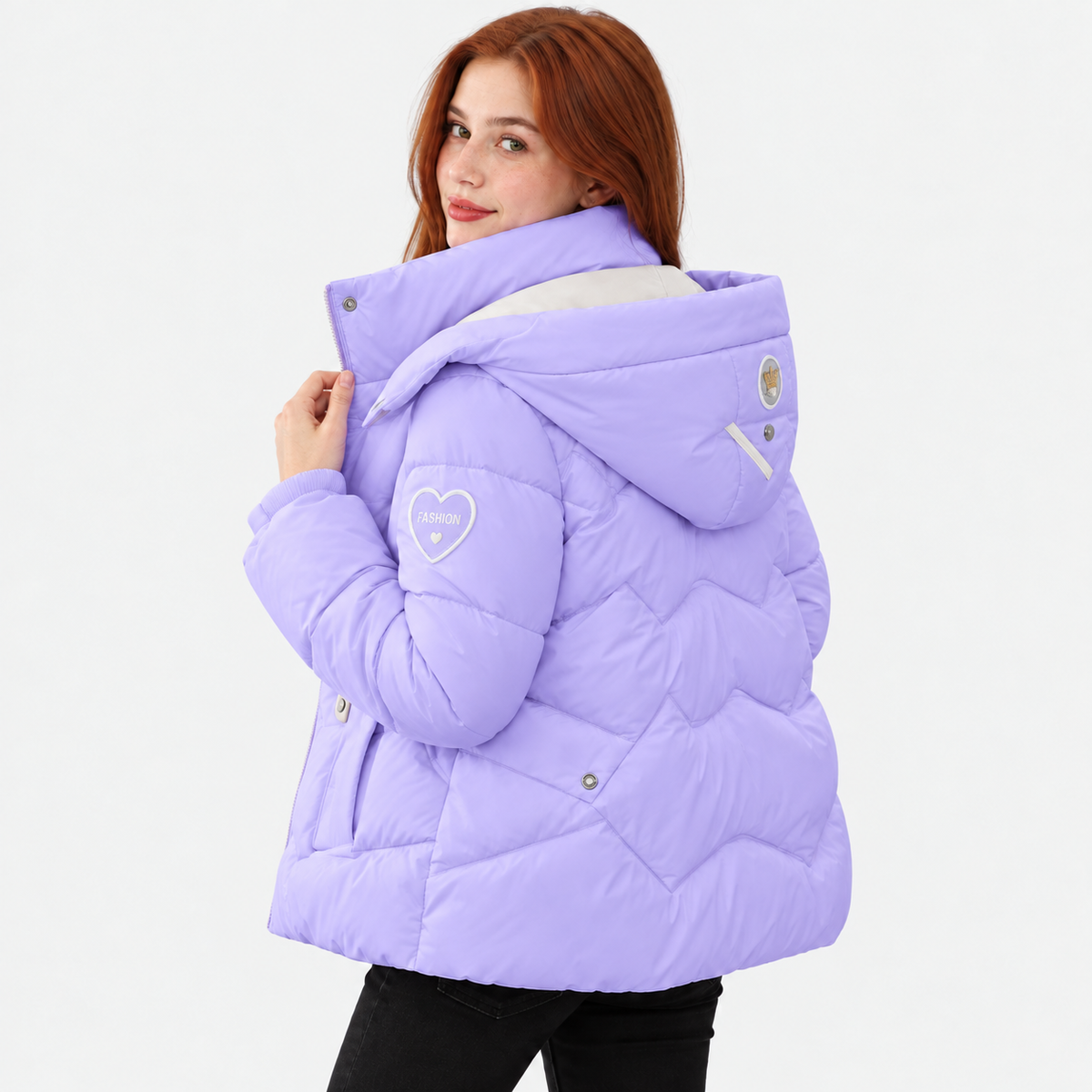 NAJAS | Women's Padded Jacket Thick Cotton Filled Short Winter Coat