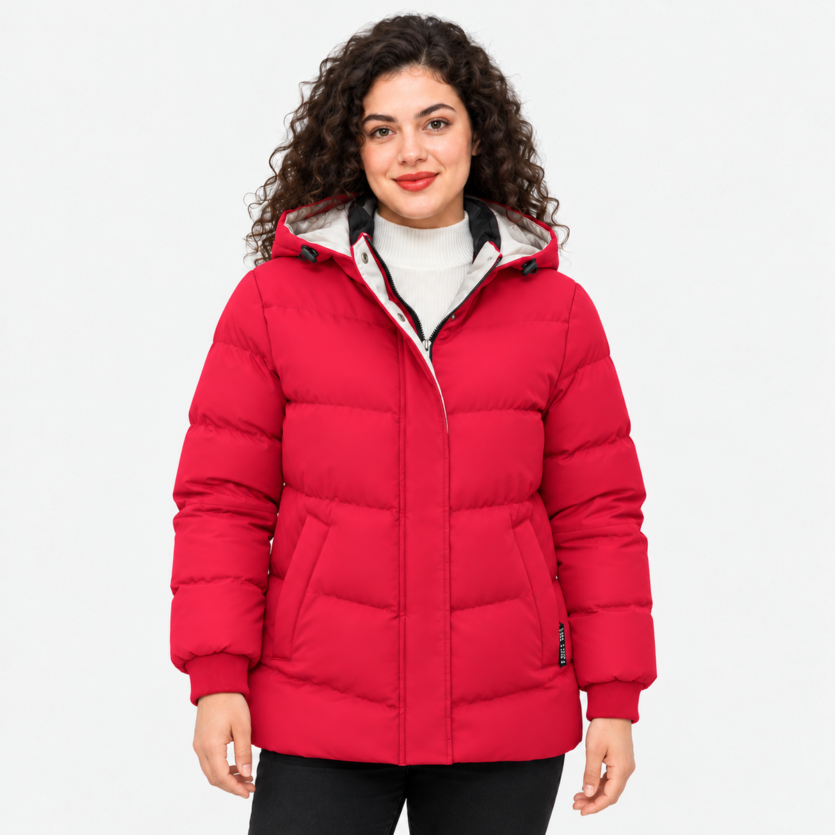 NAJAS | Women's Fleece Lined Hooded Coat Warm Padded Winter Jacket