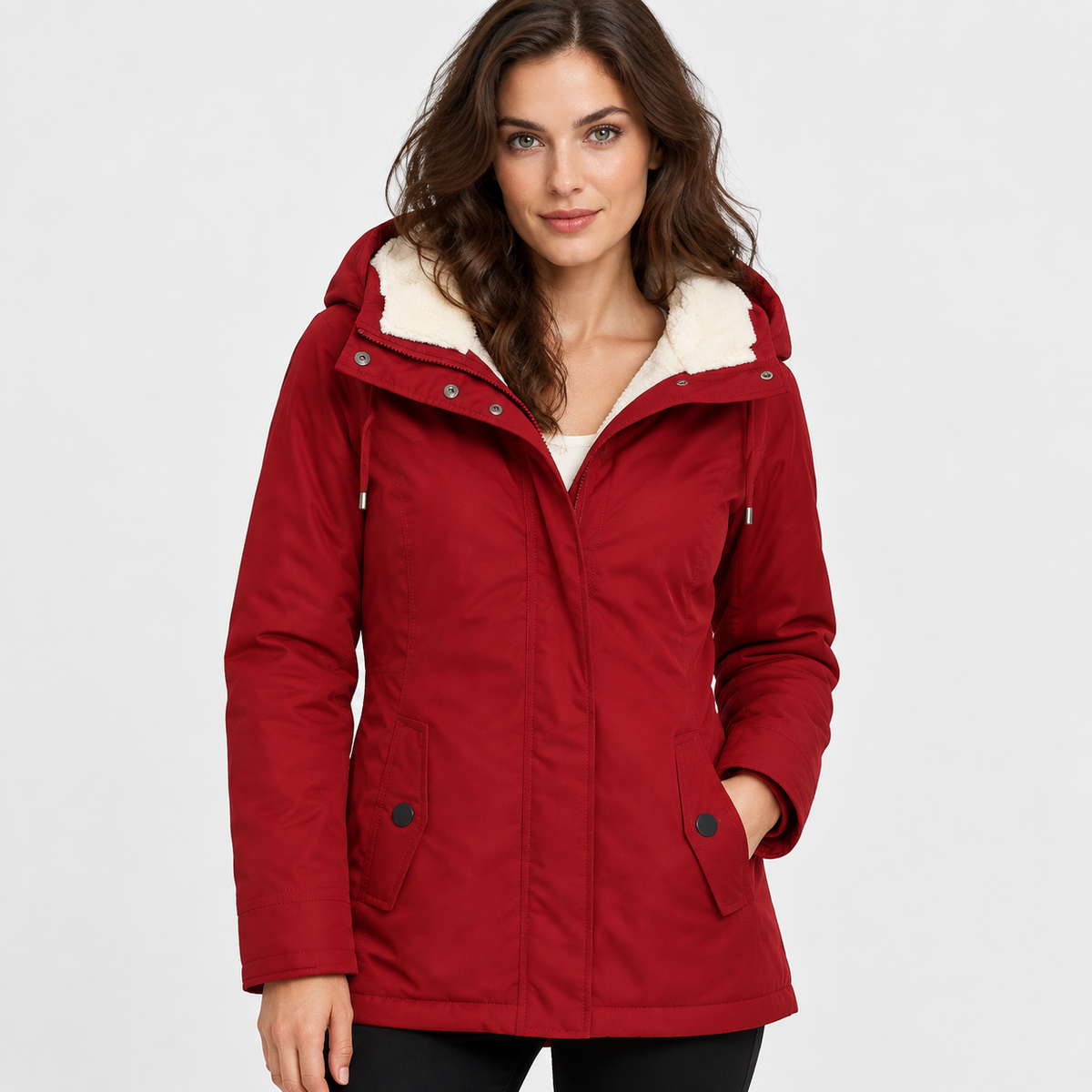 NAJAS | Women’s Fleece Lined Hooded Jacket Warm Winter Coat