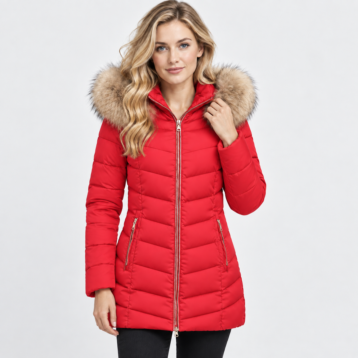 NAJAS | Women’s Long Cotton Puffer Coat Warm Winter Outerwear