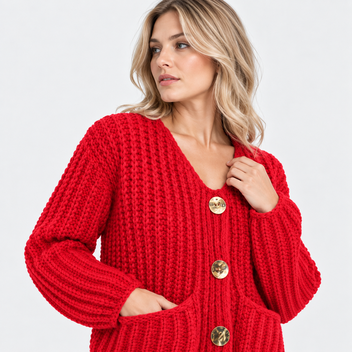 NAJAS | Women’s Single Breasted Coat Double Pocket Elegant Outerwear