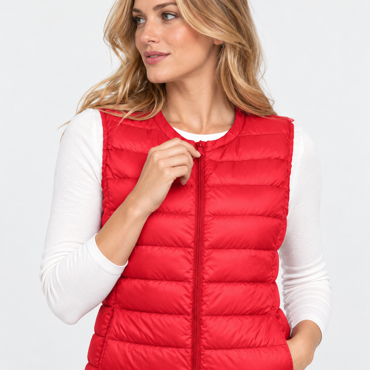 NAJAS | Women’s Down Vest Collarless Lightweight Fall Winter Outerwear