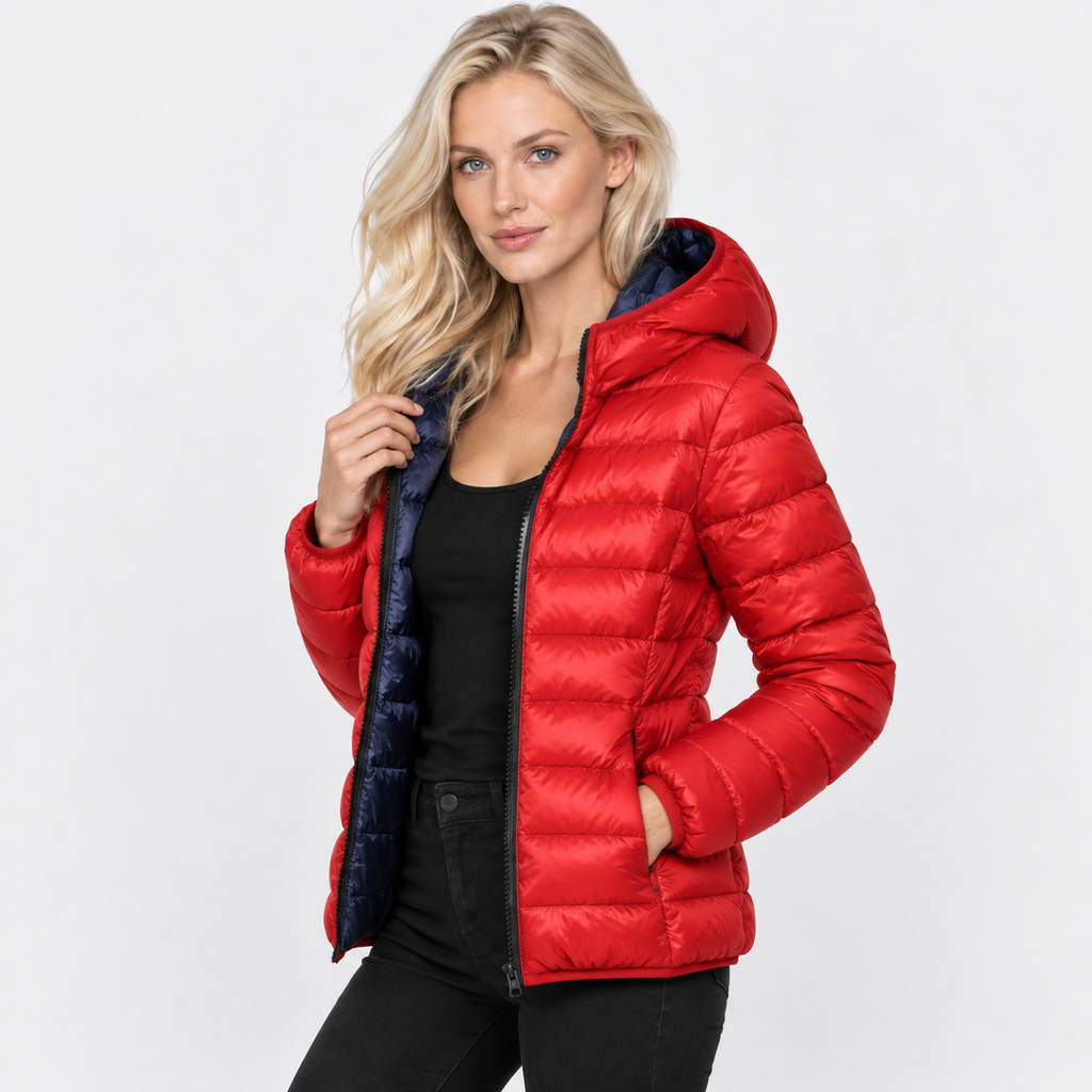 NAJAS | Women’s Duck Down Jacket Nylon Hooded Lightweight Winter Coat