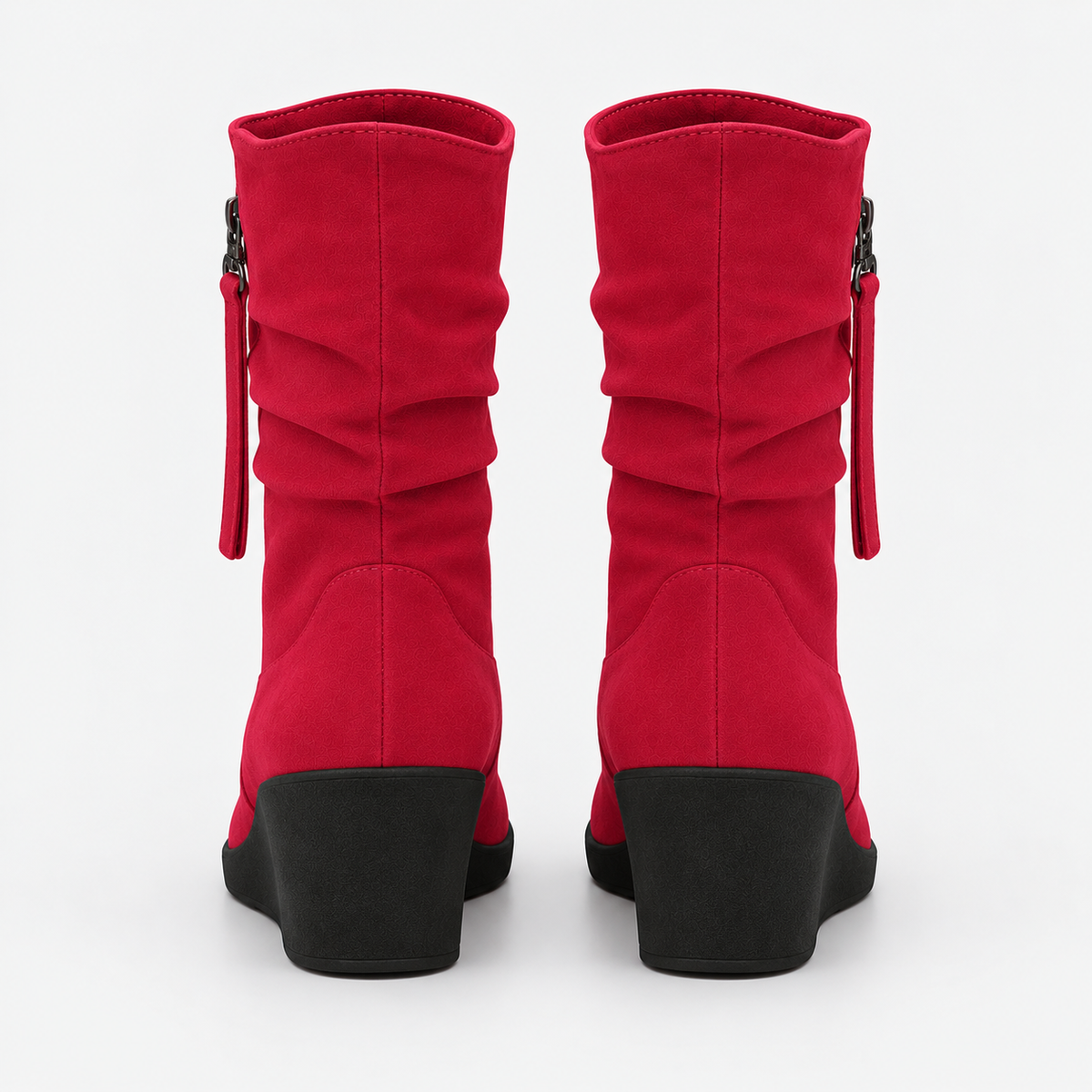NAJAS | Women’s Suede Chelsea Boots Wedge Heel Waterproof Platform Shoes
