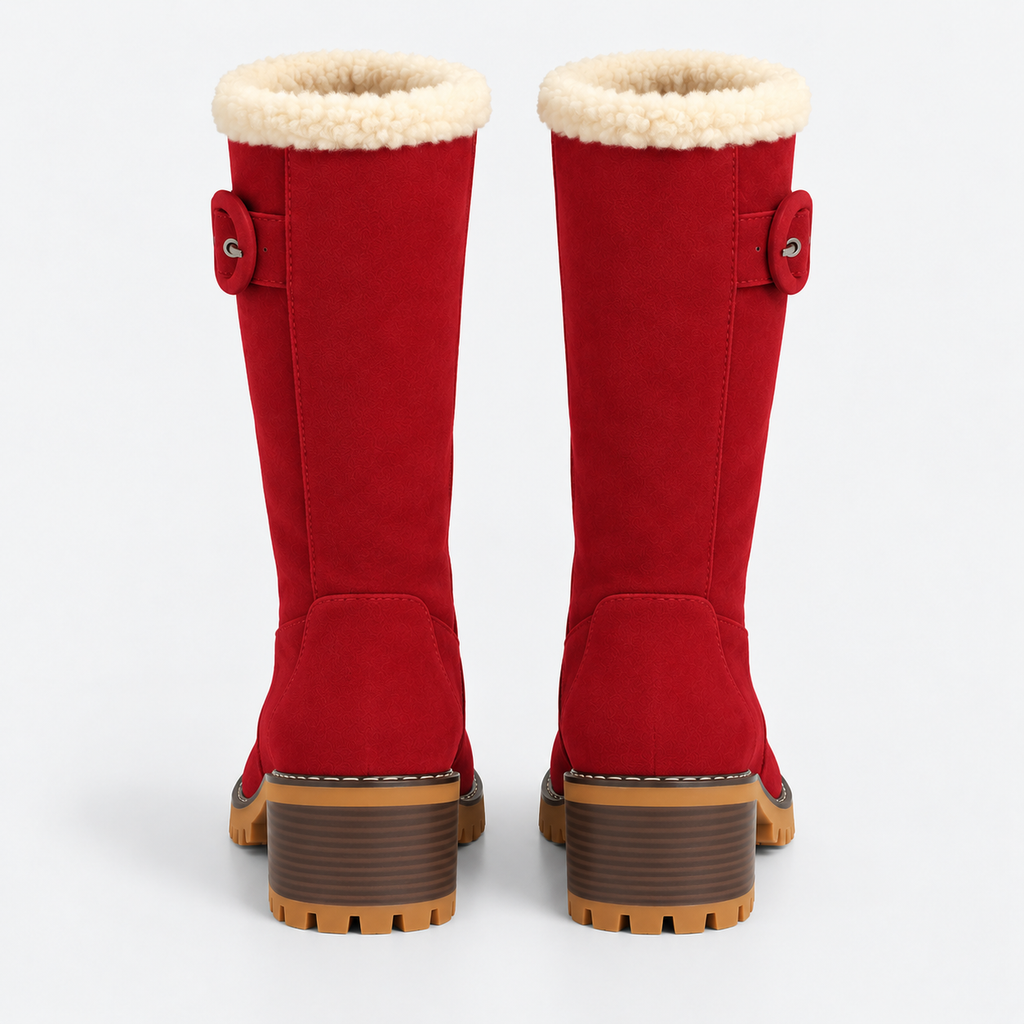 NAJAS | Women’s Knee High Boots Suede Upper Rubber Sole Casual Shoes
