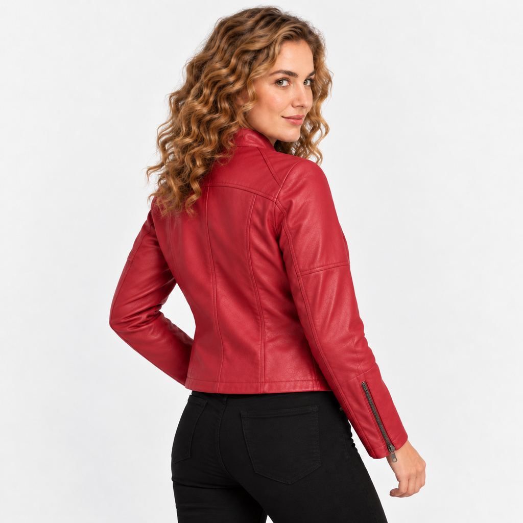 NAJAS | Women’s Leather Jacket Soft Leather Classic Fit Casual Outerwear
