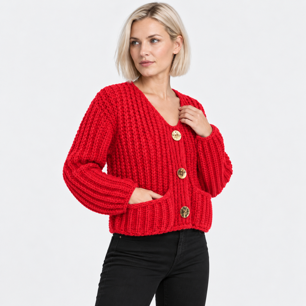 NAJAS | Women’s Single Breasted Coat Double Pocket Elegant Outerwear