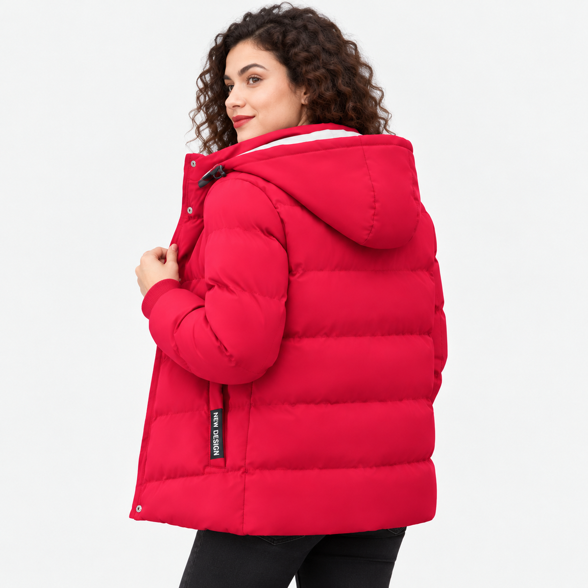 NAJAS | Women's Fleece Lined Hooded Coat Warm Padded Winter Jacket