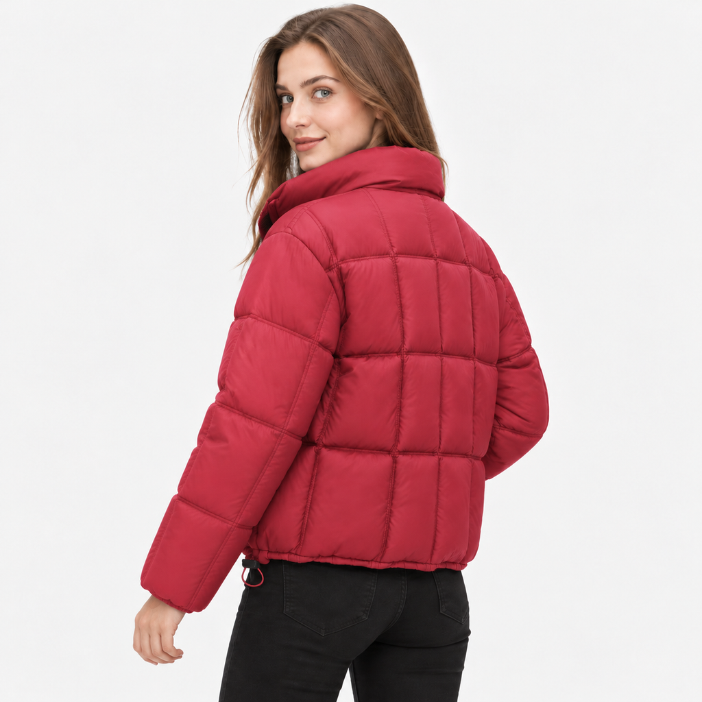 NAJAS | Women’s Loose Fit Puffer Coat Pocket Detail Casual Jacket