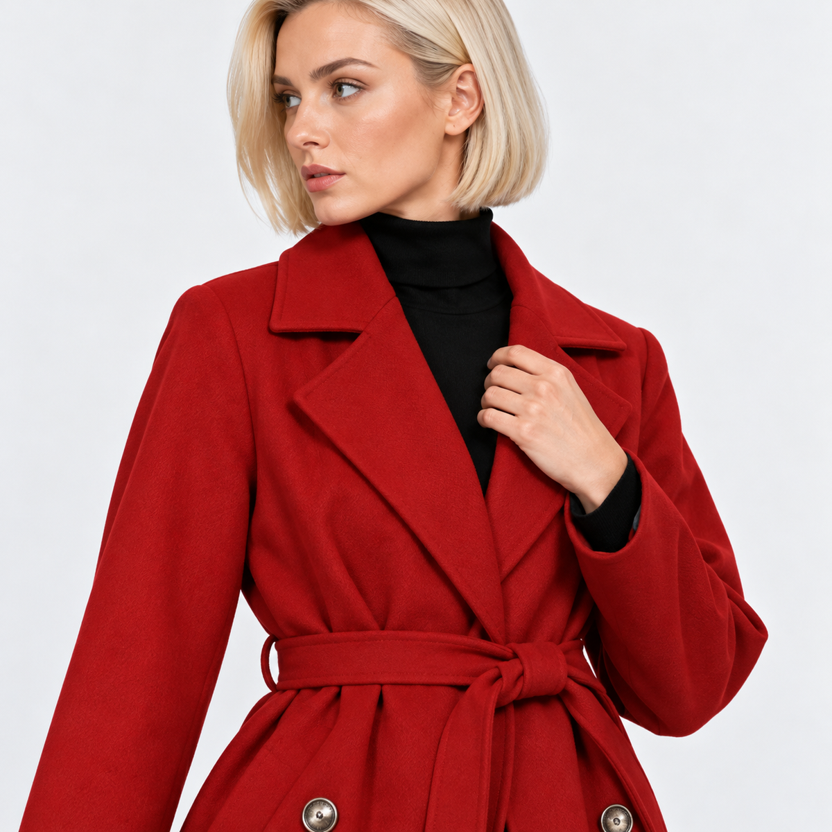 NAJAS | Women's Classic Trench Coat Timeless Belted Heritage Outerwear