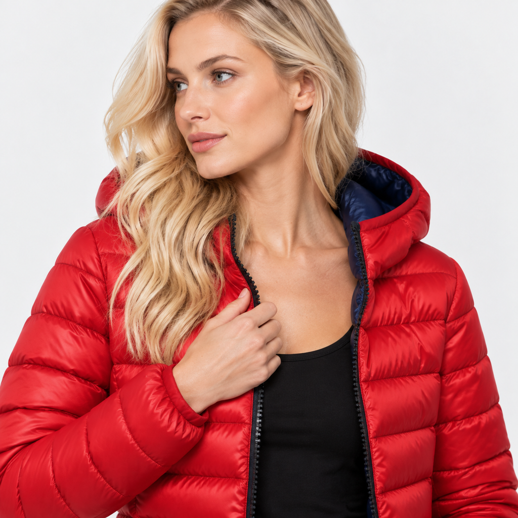 NAJAS | Women’s Duck Down Jacket Nylon Hooded Lightweight Winter Coat