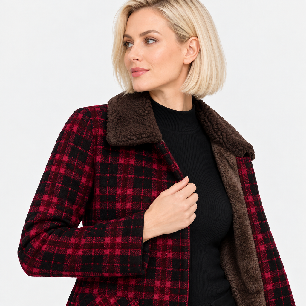 NAJAS | Women's Mid-Length Winter Coat with Fleece Lining