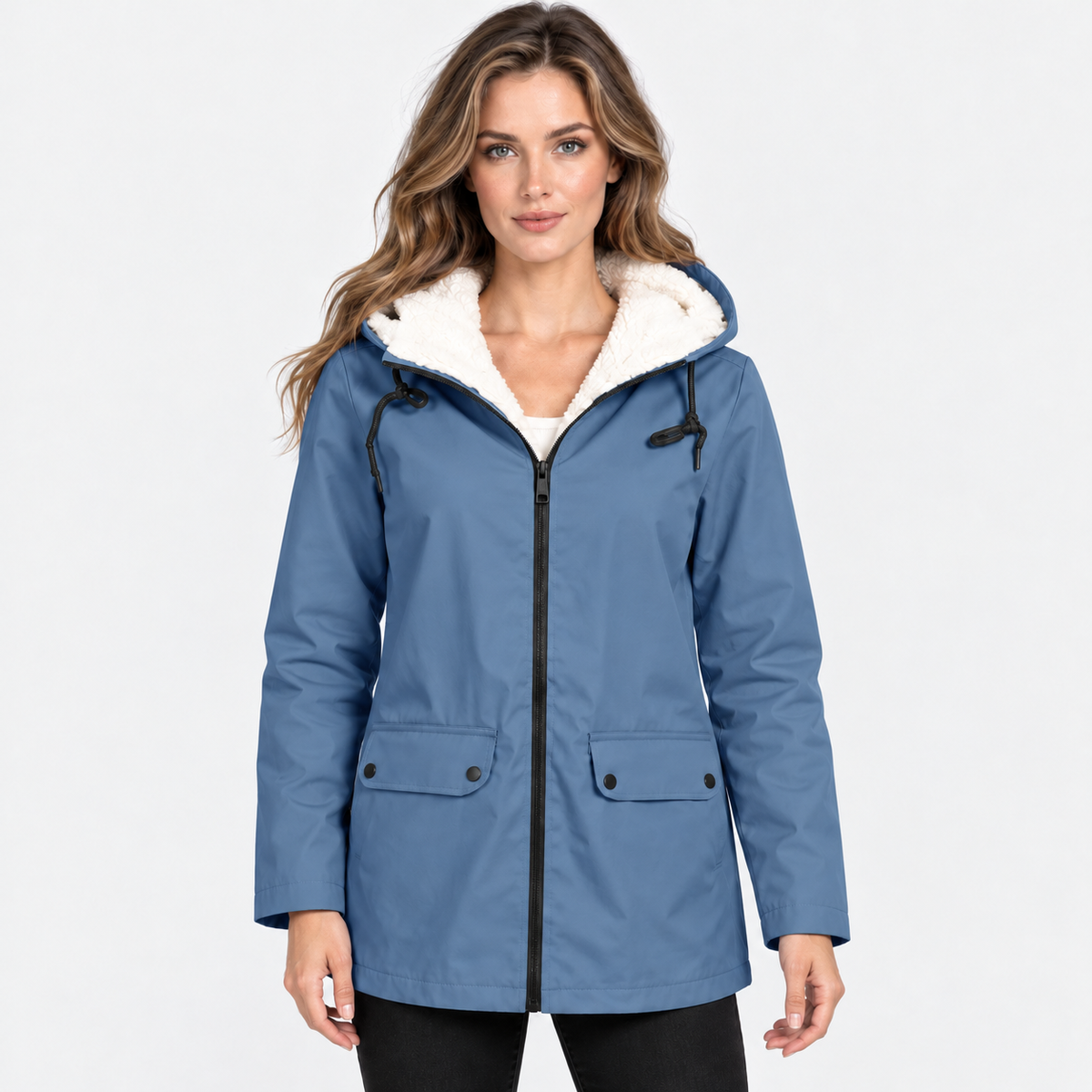 NAJAS | Women's Fleece Lined Hooded Jacket Windproof Winter Outerwear