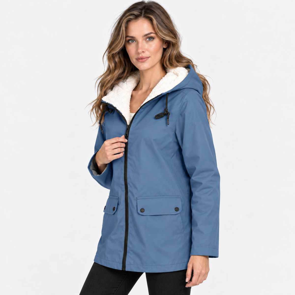NAJAS | Women's Fleece Lined Hooded Jacket Windproof Winter Outerwear