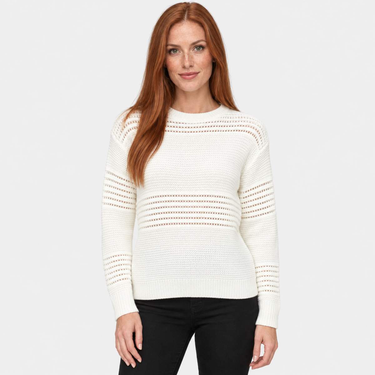 NAJAS | Women’s Long Sleeve Knit Sweater Minimalist Casual Top
