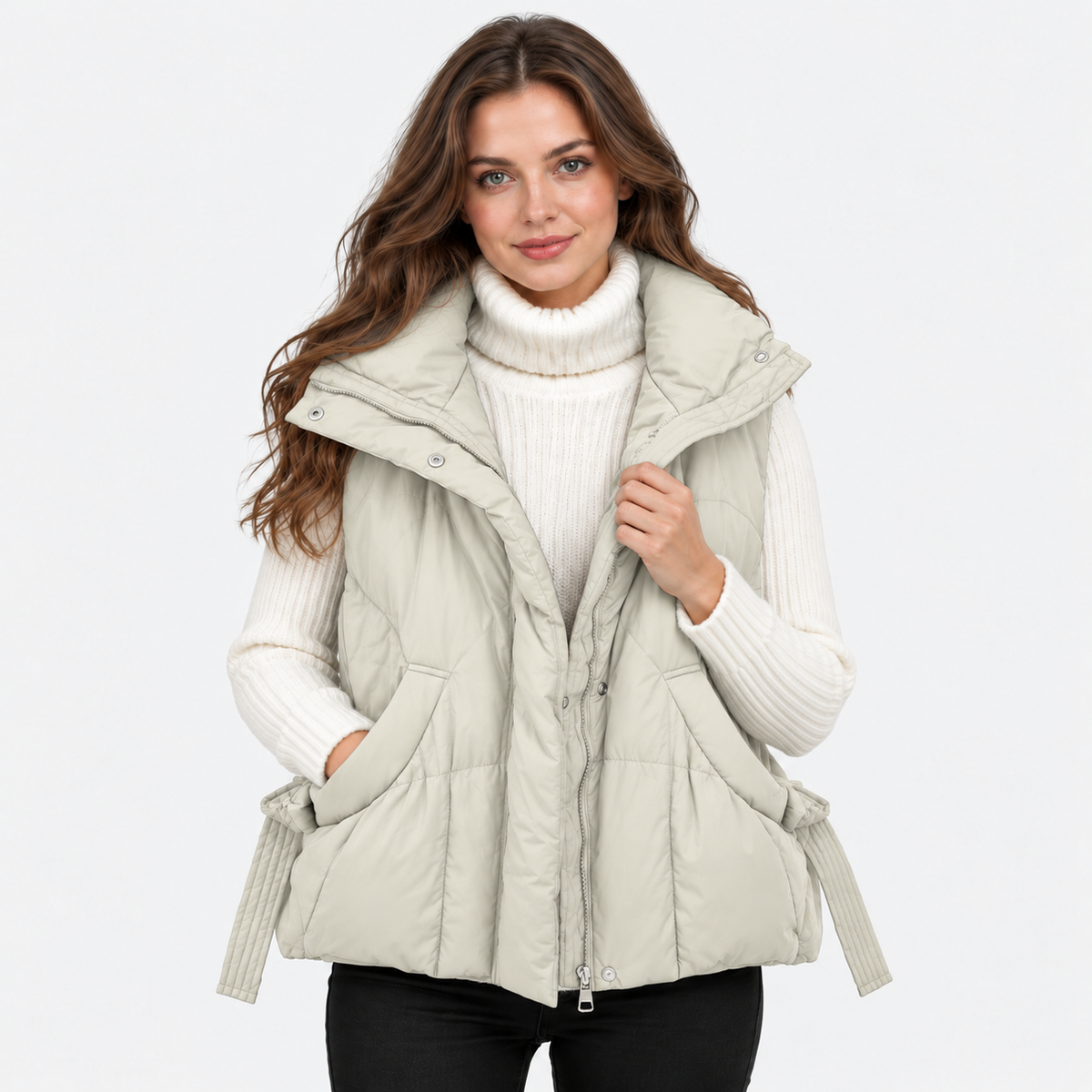NAJAS | Women’s Cotton Vest Sleeveless Padded Winter Outerwear Jacket