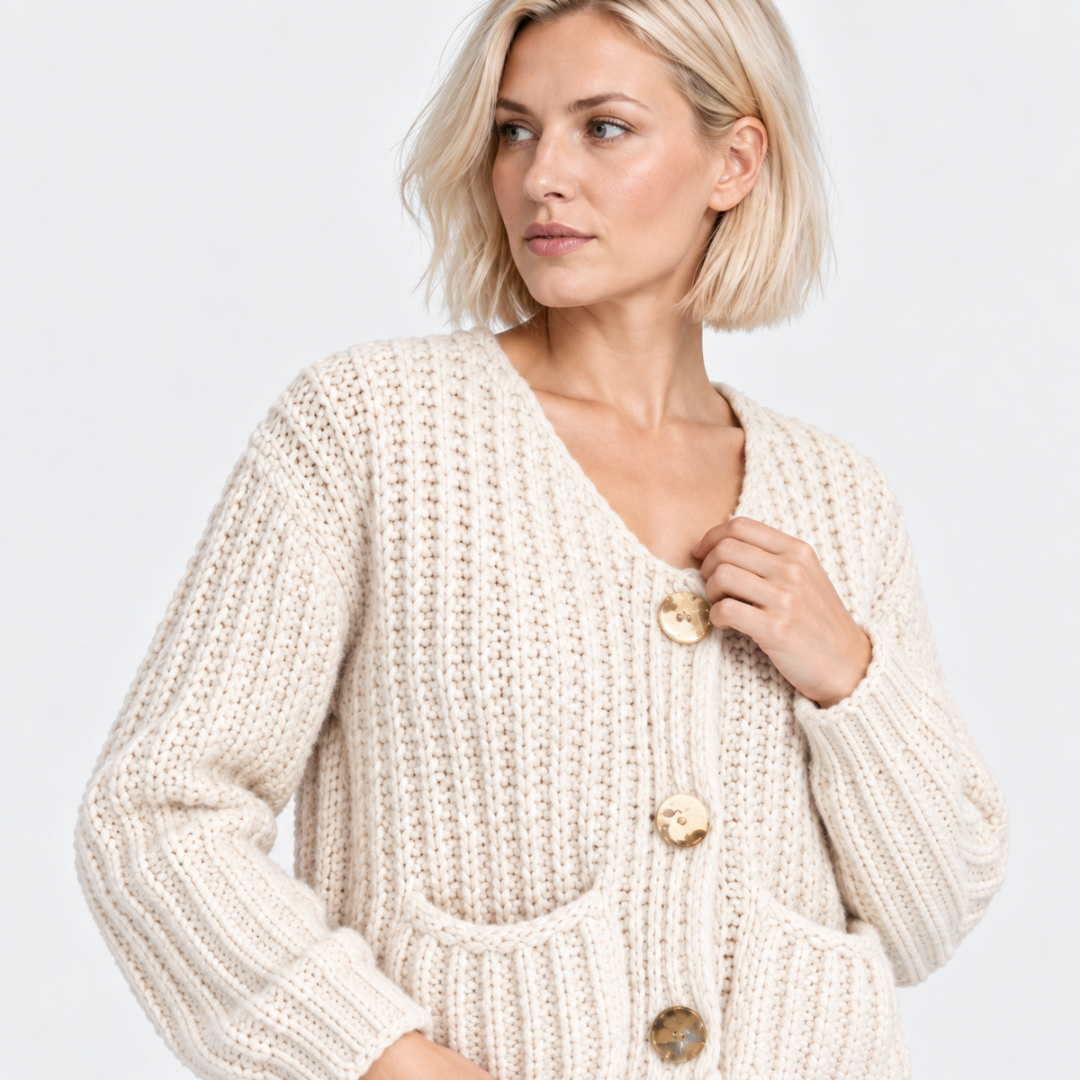NAJAS | Women’s Single Breasted Coat Double Pocket Elegant Outerwear