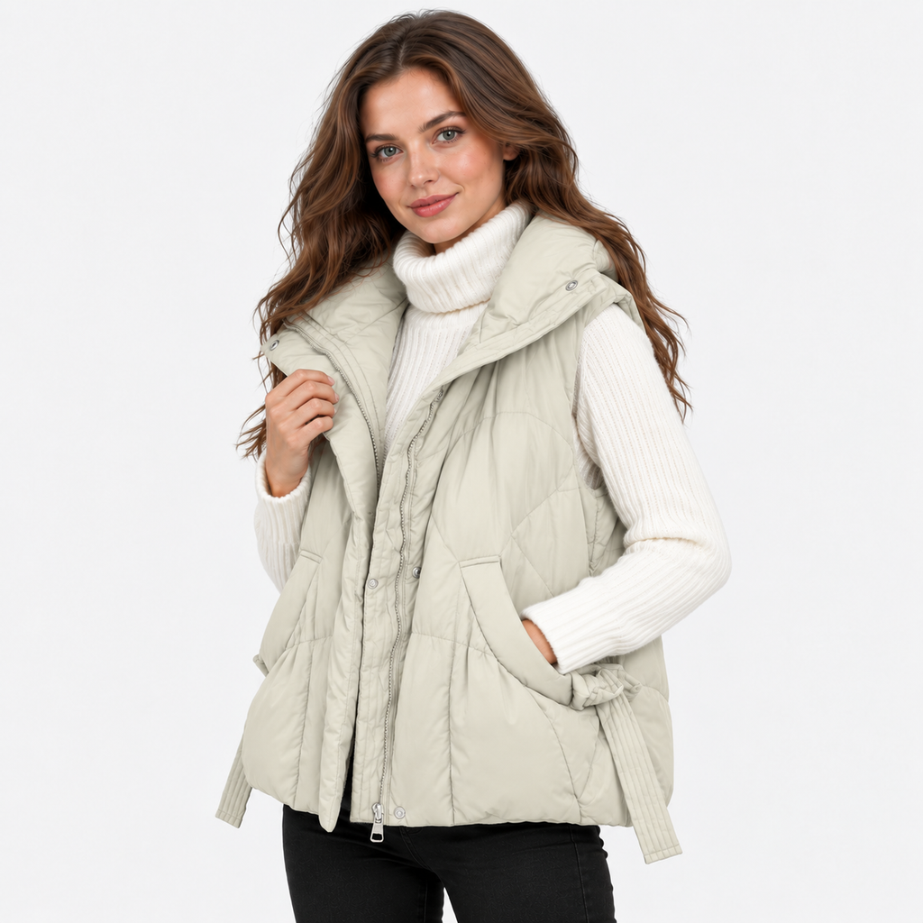 NAJAS | Women’s Cotton Vest Sleeveless Padded Winter Outerwear Jacket